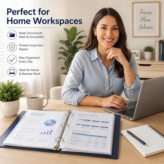 Standard Sheet Protectors, 9.25 x 11.22 Inches, Top Loading Document Sleeves - Image 3