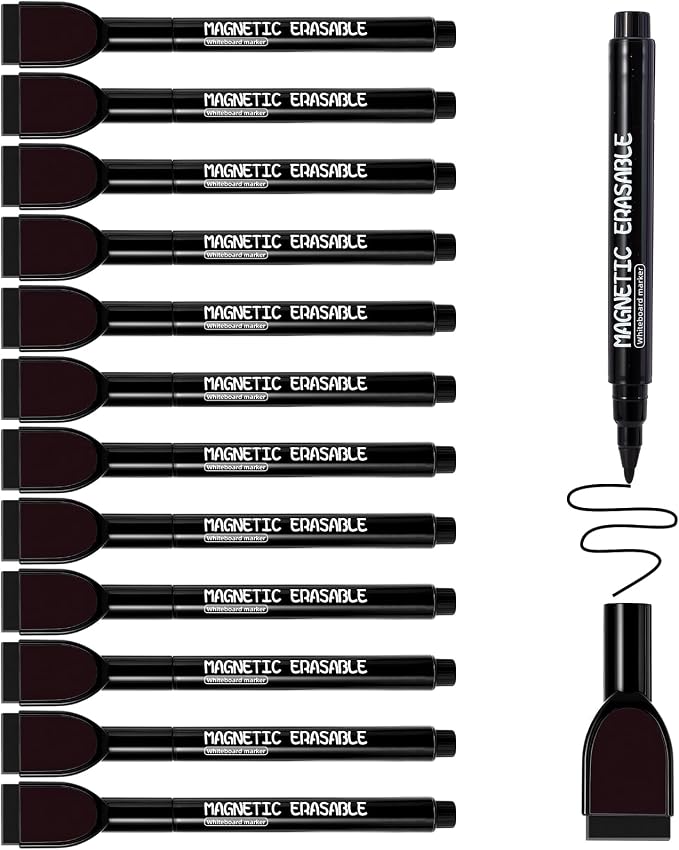 12 Pcs Dry Erase Markers, 1 mm Fine Tip Dry Erase Marker by Unknown