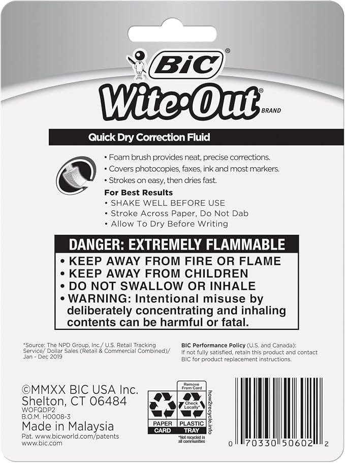 Bic Wite-Out Quick Dry Correction Fluid - Image 6