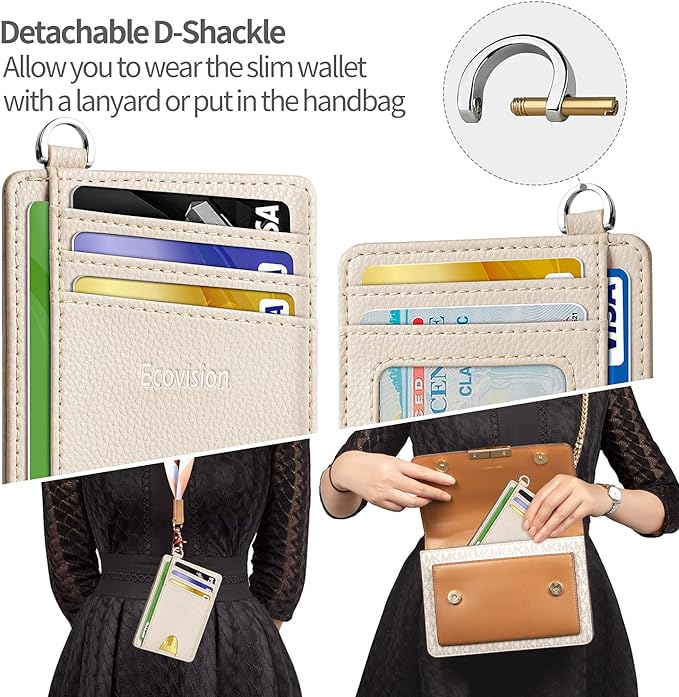 Slim Minimalist Front Pocket Wallet, RFID Blocking Credit Card Holder Wallet - Image 3