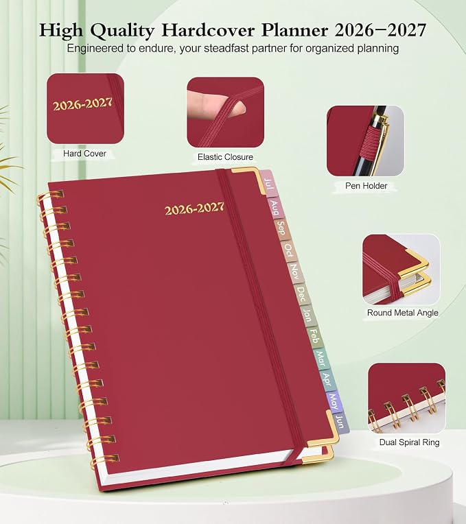 Academic Planner 2026-2027, Hardcover Weekly and Monthly Calendar Planner from - Image 4