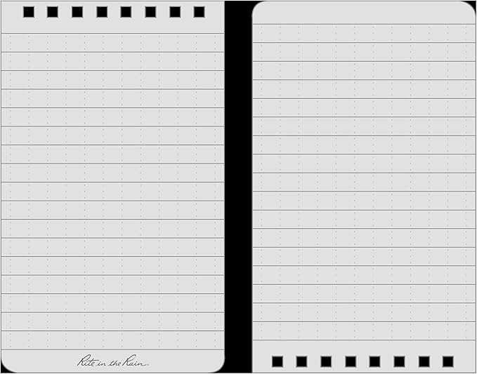 Rite in the Rain Weatherproof Top Spiral Notebook, Universal Pattern, 6 Pack - Image 3