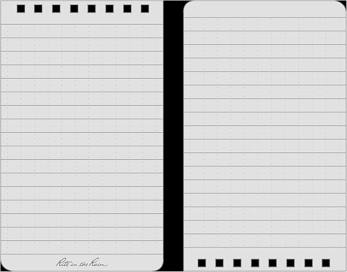 Rite in the Rain Weatherproof Top Spiral Notebook, Universal Pattern, 3 Pack - Image 5