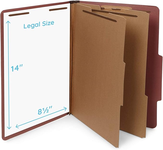 10 Legal Size Classification Folders - Image 2