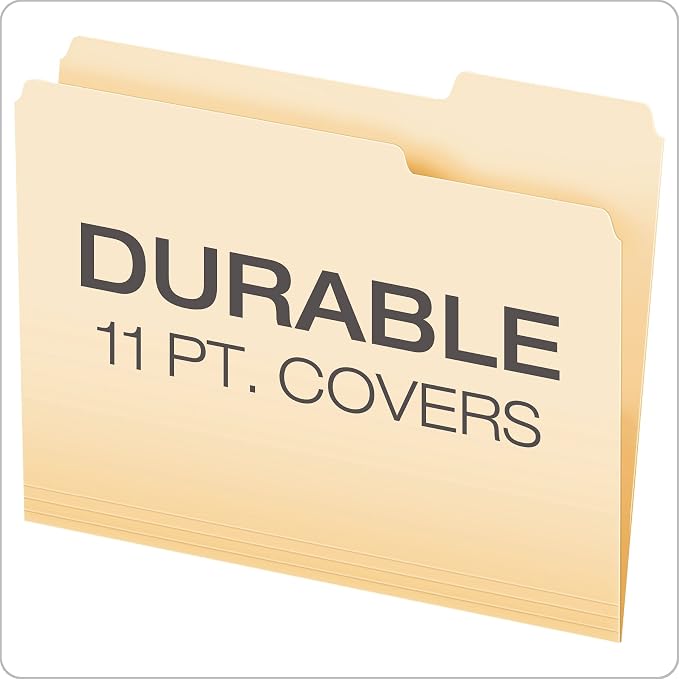 Pendaflex File Folders, Durable Manila Folders, Letter Size, 3 Top Tabs - Image 8