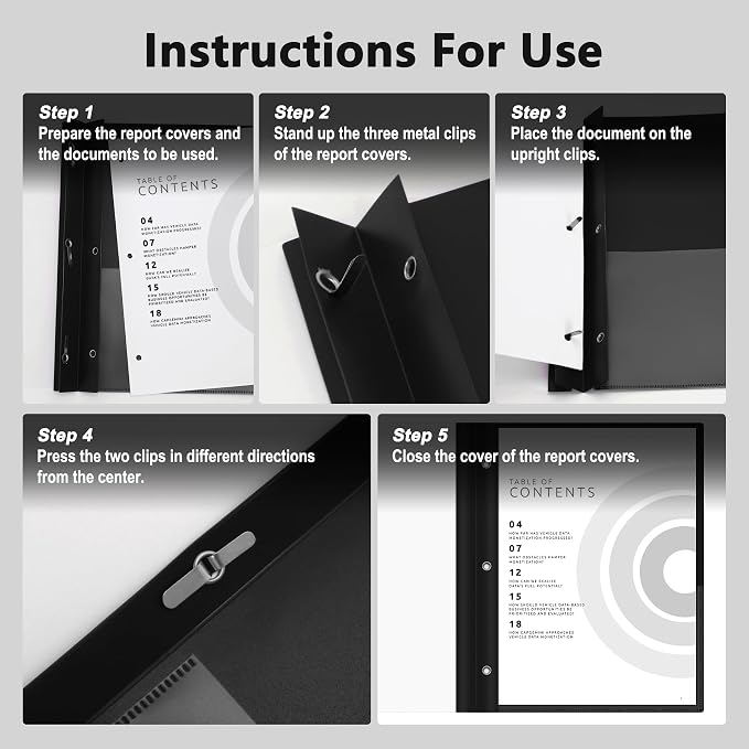Ndsox 15 Packs Clear Front Report Covers - Image 7