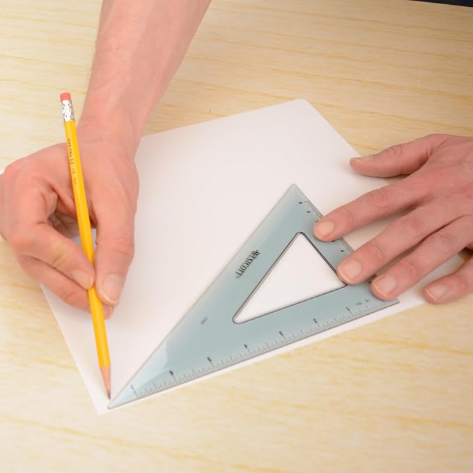 Westcott Triangular Scale Ruler Set, 30/60- and 45/90-Degrees, Back-to-School - Image 5
