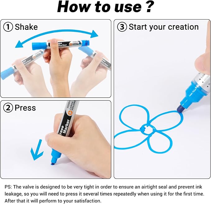 JOBONUS Glass Board Markers Erasable, Neon Dry Erase Markers - Image 7