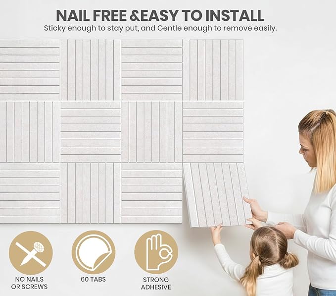 Large Cork Board Alternative 48” X 36” Felt Bulletin Board Tiles, - Image 6