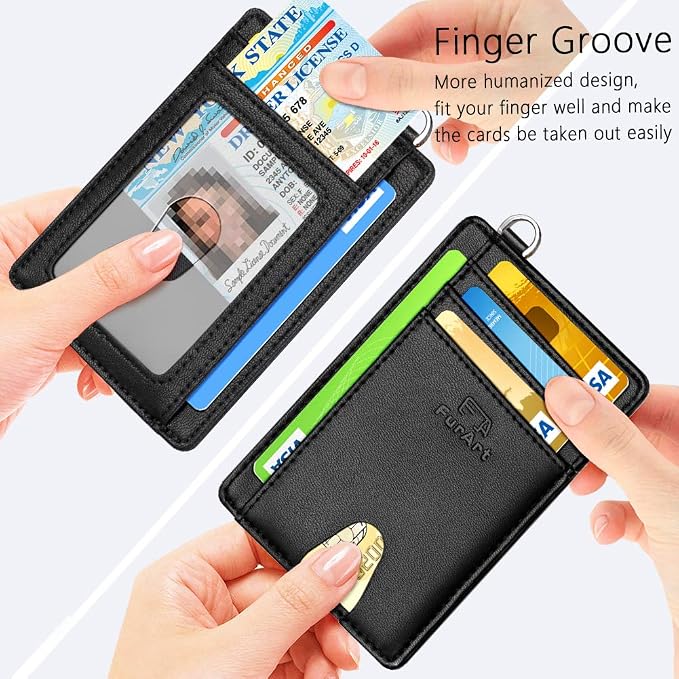 FurArt Slim Minimalist Wallet RFID Credit Card Holder - Image 3