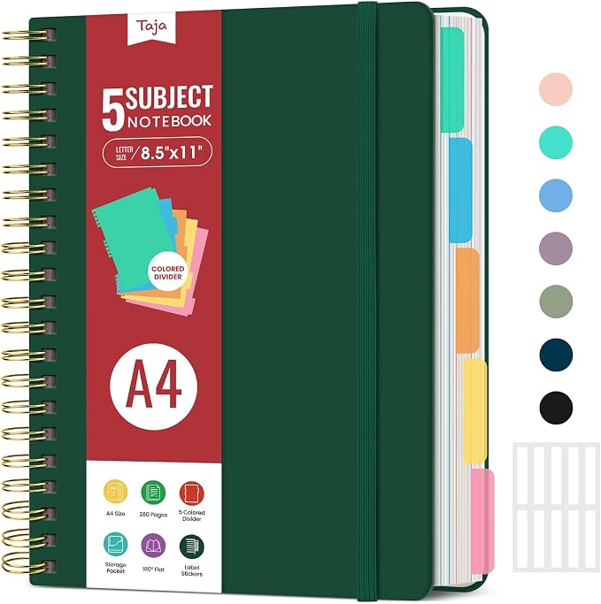 Hardcover Spiral Journal Notebooks by Taja