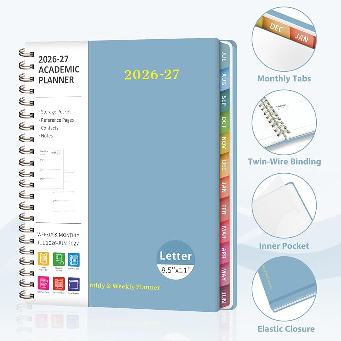 Planner 2026-2027, Weekly and Monthly Academic Year Calendar Planner, July 2026 - Image 4