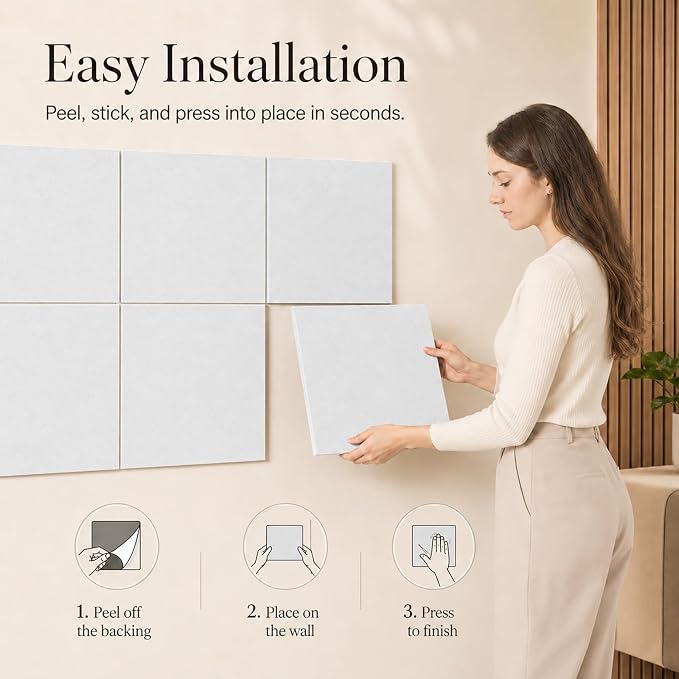 Felt Bulletin Board Tiles, Large Cork Board Alternative, 24 x 36 in | 0.35 in - Image 5