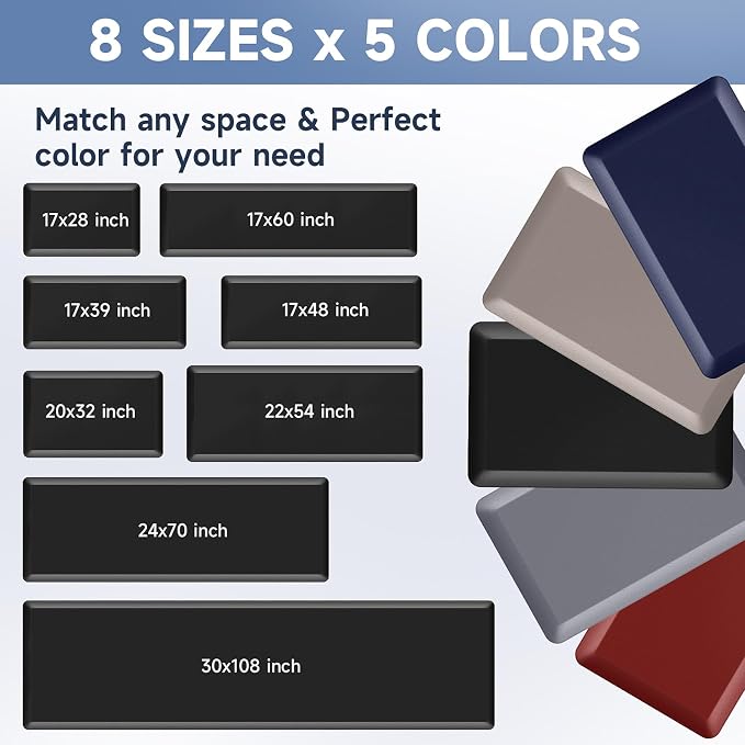 4/5 Inch Thick Kitchen Mats for Floor, StepRite Kitchen Rug for Standing Desk - Image 4