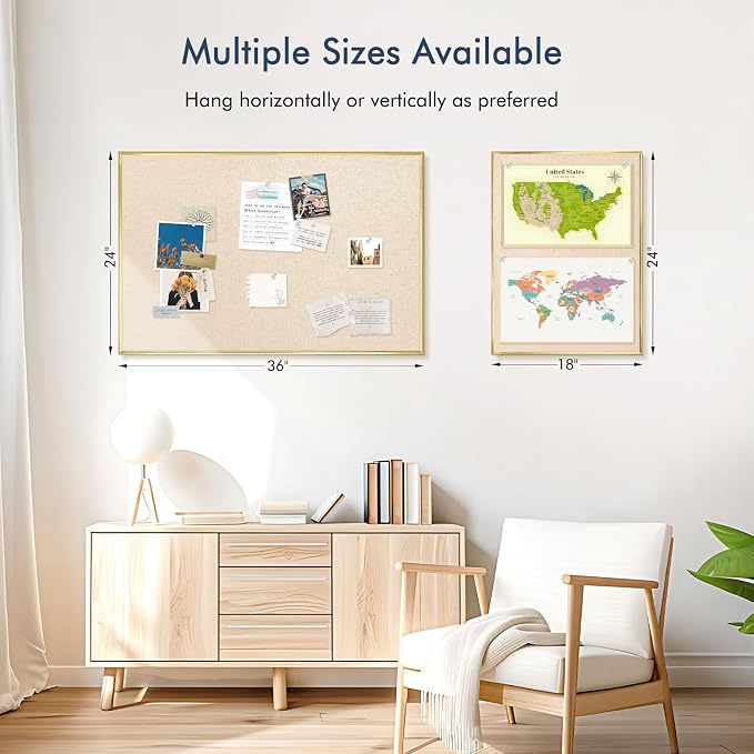 DOLLAR BOSS Linen Bulletin Board, Cork Boards - Image 5