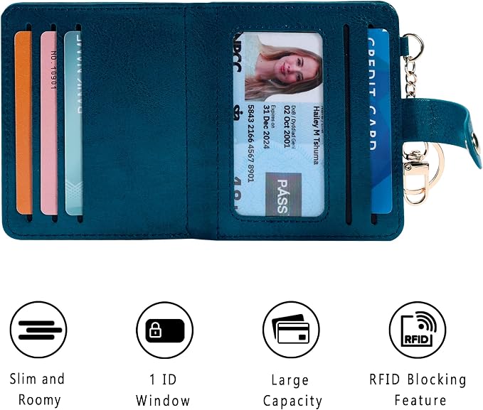 Airkit Small Wallet Women RFID, PU Leather Card Holder - Image 6