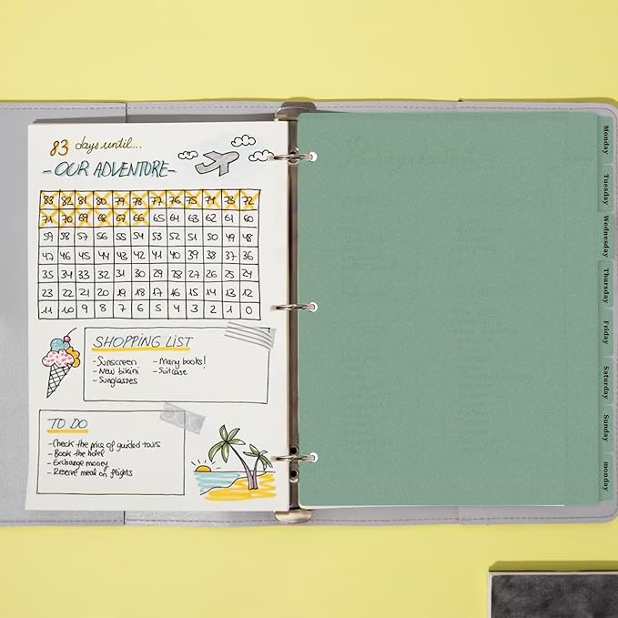 3 Ring Dark Green Binder Dividers - Image 3