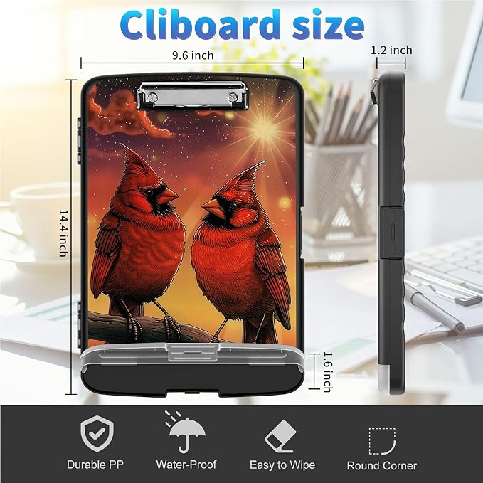 Clipboard with Storage, 8.5x11 High Capacity Nursing Clipboards with Pen Holder - Image 2