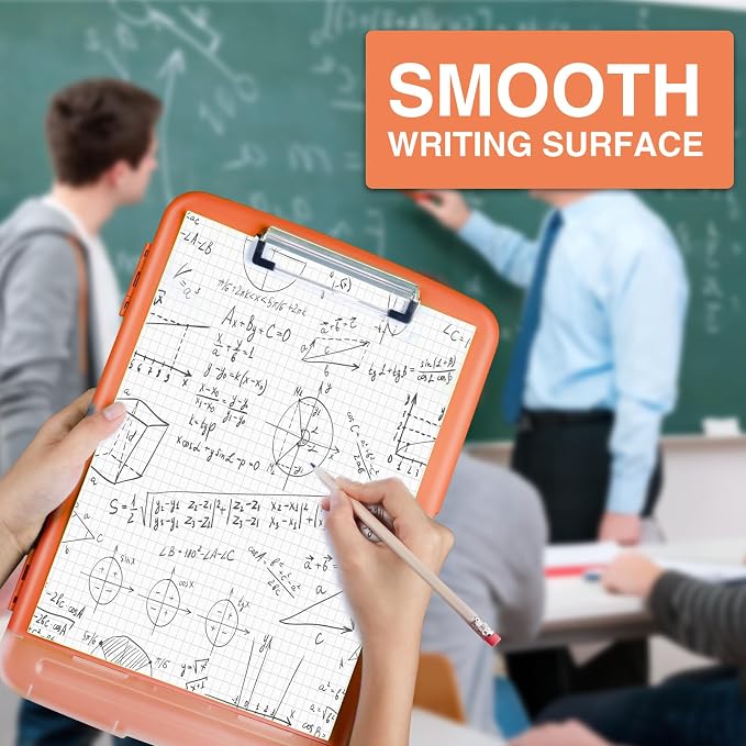 Sooez Clipboard with Storage, Clip Board 8.5 x 11 with Pen Holder, Plastic - Image 6