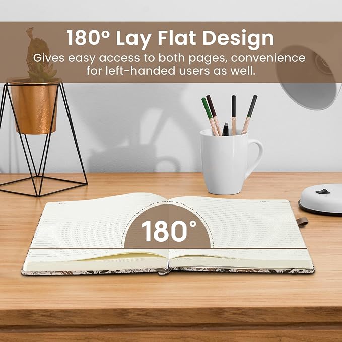 Lined Journal Notebook for Women & Men, Hardcover Leather Journal for writing - Image 4