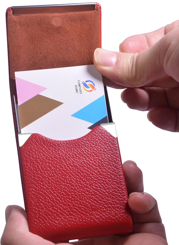 Business Card Holder with Ultra Slim Design, Business Card Case with Premium PU - Image 5