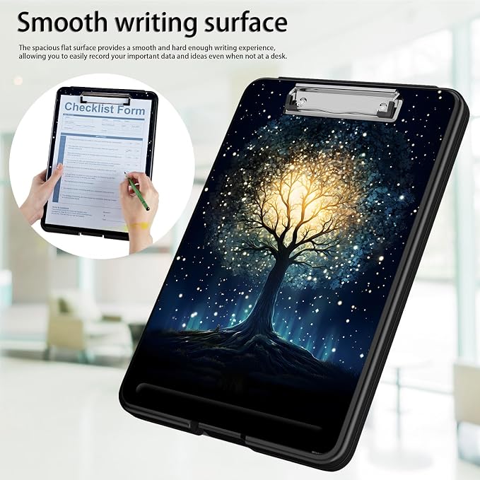 Clipboard with Storage, Office Supplies Nursing Clipboards Folder with Pen - Image 5