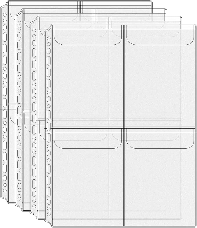 Mogoostry A4 Binder Pockets Zipperless Cash Envelopes 4 Pocket Binder Sleeves by MoGuShiYe