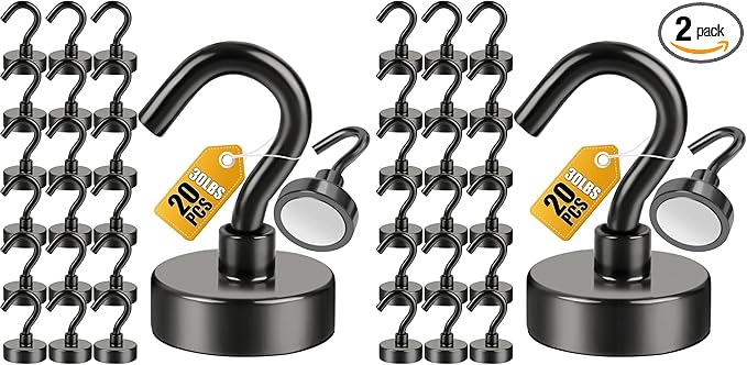 DIYMAG Magnetic Hooks for Refrigerator, Extra Strong Cruise Hook, Heavy Duty by DIYMAG