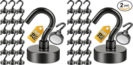 DIYMAG Magnetic Hooks for Refrigerator, Extra Strong Cruise Hook, Heavy Duty by DIYMAG
