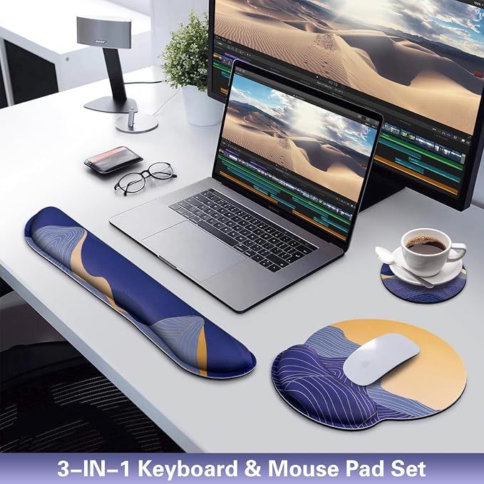 Ergonomic Keyboard Wrist Rest, Mouse Pad - Image 2