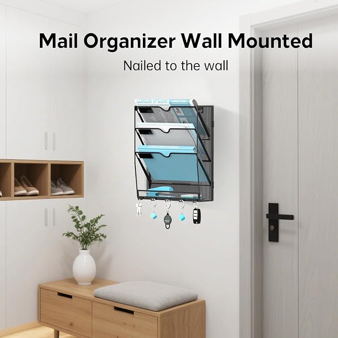 2 Pack 4 Tier Wall File Organizer - Image 4
