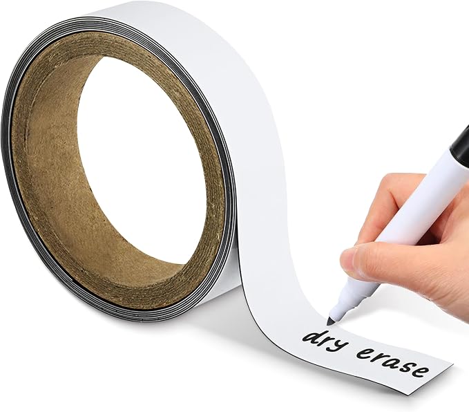 Houseables Magnetic Strip, Magnetic Tape, Magnet Tape, 1 IN x 25 FT, Magnet Roll by Houseables