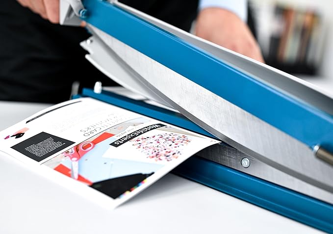 Dahle 565 Premium Guillotine Trimmer, 15" Cut Length, 35 Sheet Capacity, Self-Sharpening Blade, Automatic Clamp, w/Safety Guard-DeskLoop Office