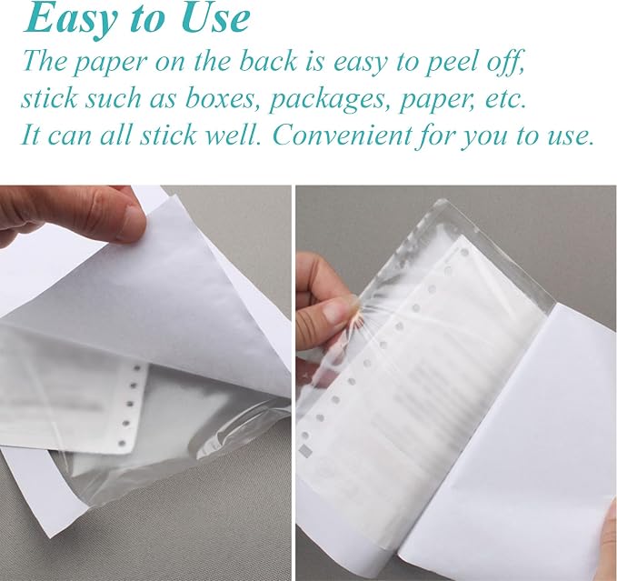 100 Pack 7.5" x 5.5" Clear Self-Adhesive Top Loading Packing List/Shipping - Image 5
