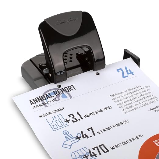 Swingline 2 Hole Punch, 20 Sheet Capacity Hole Puncher, Paper Punch, SmartTouch - Image 6