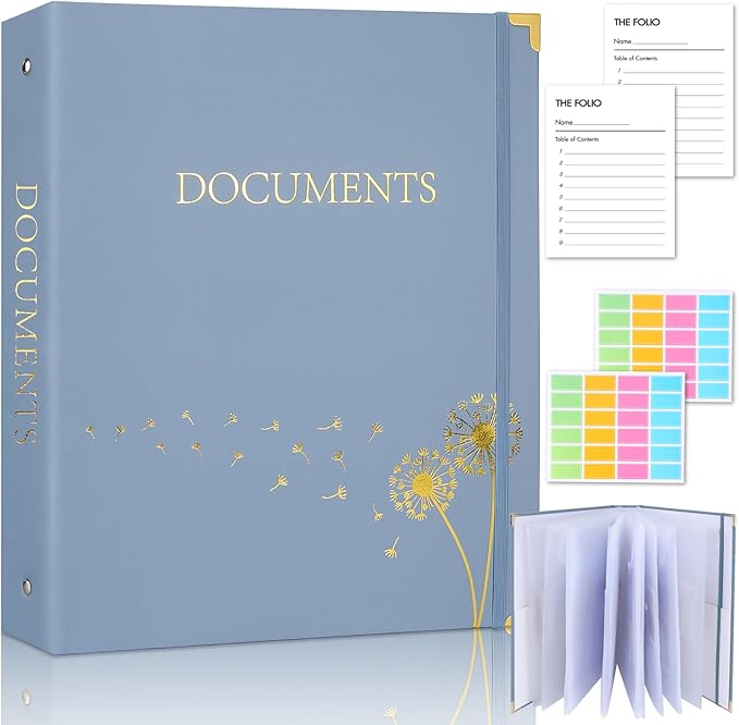XKDOUS Important Document Organizer Emergency Binder Life Organizer Folio by XKDOUS