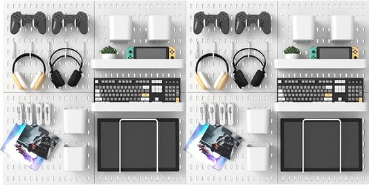 MULSAME Pegboard Combination Kit, 25.2" x 50.4" Wall Mounted Storage Set by MULSAME
