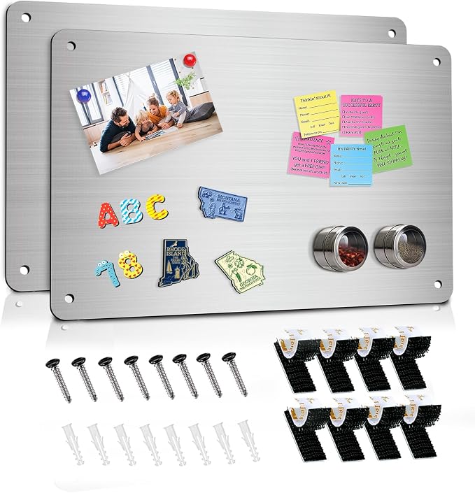 2Pack Magnetic Board 17.5" x 11.4" Magnet Bulletin Board is Suitable by Beclumas
