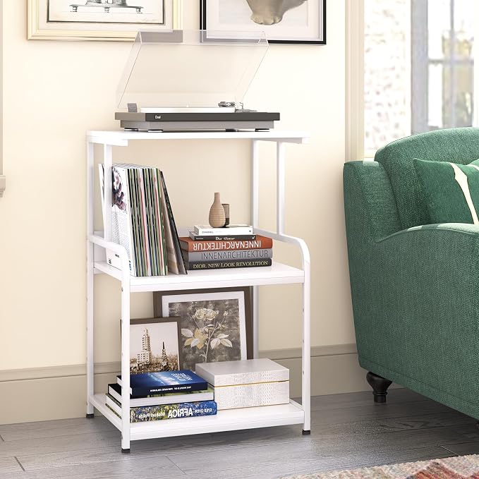 Arbuxzuy Printer Stand with Storage Shelf, 3 Tier Printer Cart with Wheels - Image 4