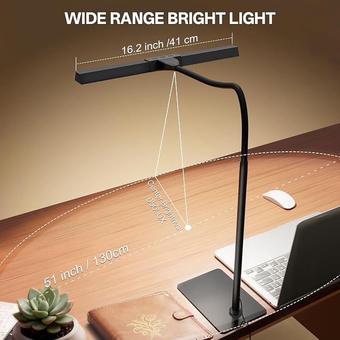 Kary LED Desk Lamp with Base, Eye-Care Architect Light - Image 2