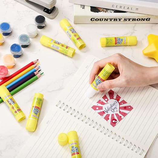 100 Pcs White Glue Stick Washable Glue Stick for Crafts Home School Classroom Students Teachers Employees Scrapbooking Crafting Supplies, 0.32 Ounce-DeskLoop Office