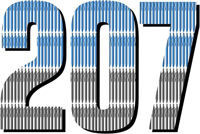 JIMMIDDA Pens Bulk, 207 Pack Ballpoint Black & Blue Ink, 1.0MM Medium Point by JIMMIDDA