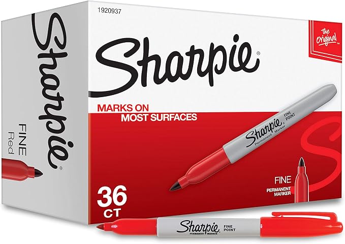 Sharpie Permanent Markers, Fine Tip, Office Supplies by Unknown