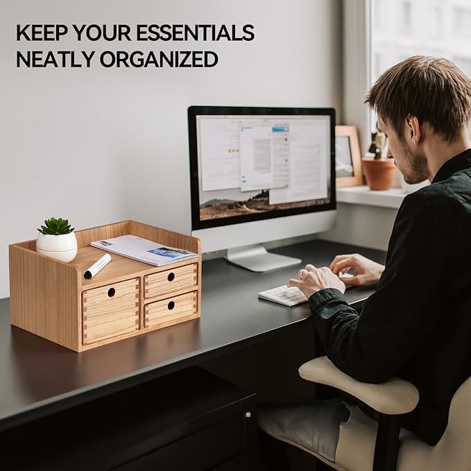 KIRIGEN Desk Organizer with 3 Drawers - Image 5