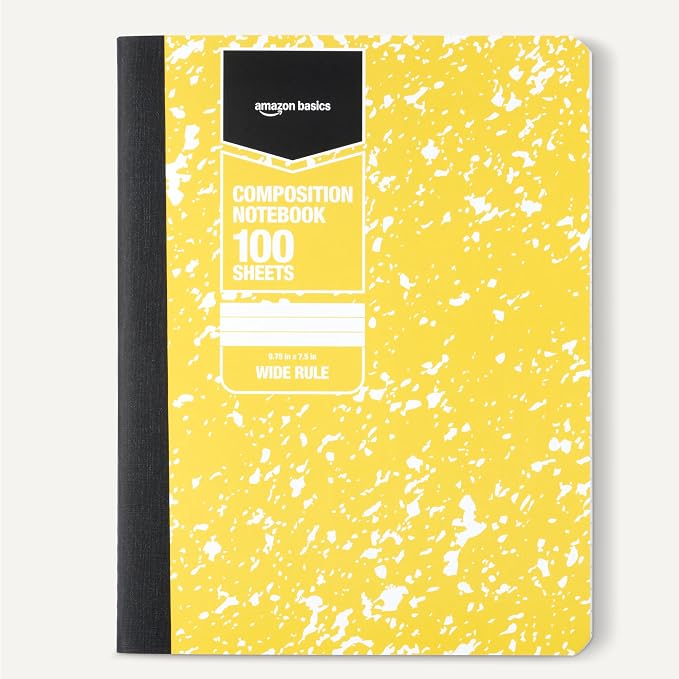 Amazon Basics Composition Notebook, Wide Ruled, 100 Sheets, 9.75" x 7.5" - Image 5