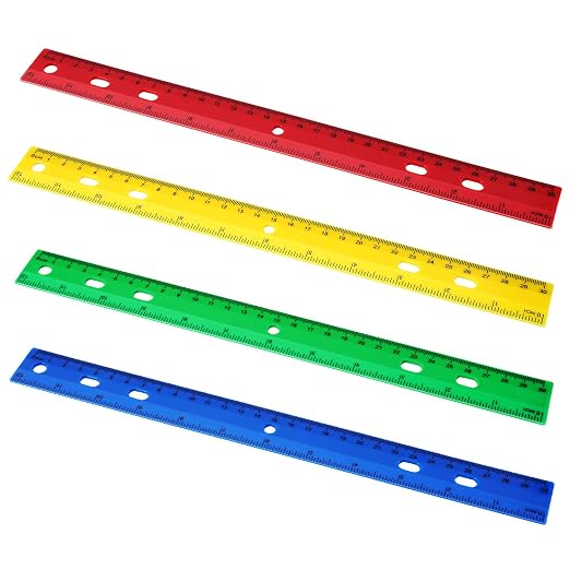 Chuangdi 20 Pieces 12 Inch Rulers Bulk Plastic Colorful Rulers - Image 3