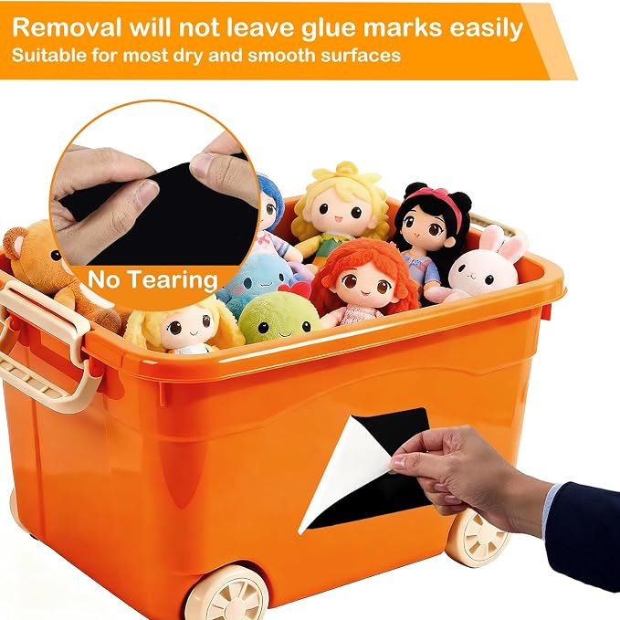 4x6 Inch Removable Storage Bin Labels 100 Pcs and 2 Markers, Water Oil Tear - Image 4