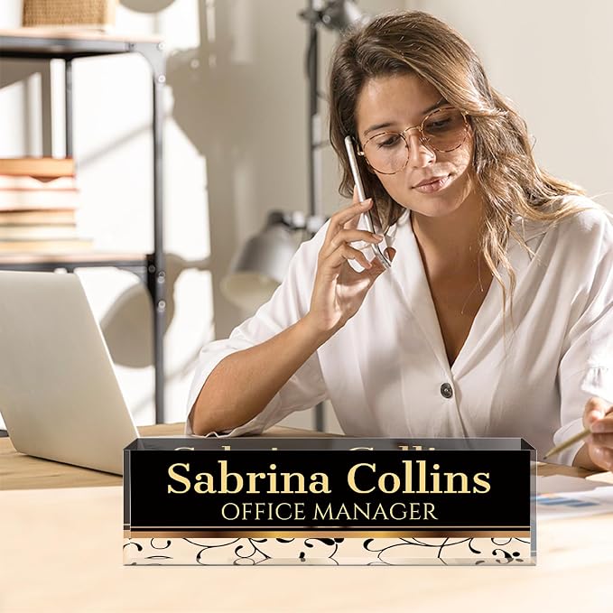 Name Plate for Desk, Desk Name Plate Personalized, Office Decor for Women Men - Image 8