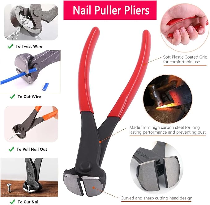 Upholstery Staple Remover Staple Puller Tack Puller Nail Remover Tool Set - Image 3