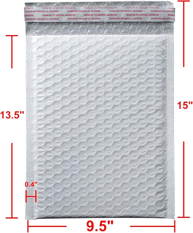 9527 Product Self Sealing Poly Bubble Mailers 9.5"x 13.5" Padded Shipping - Image 8